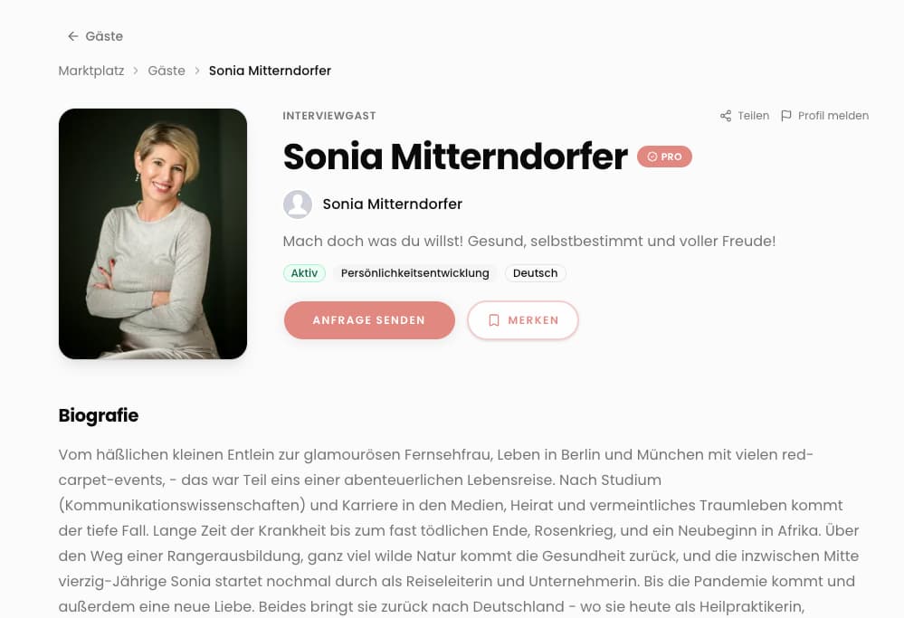 Sonia Mitterndorfer – Gast-Profil auf HalloPodcaster